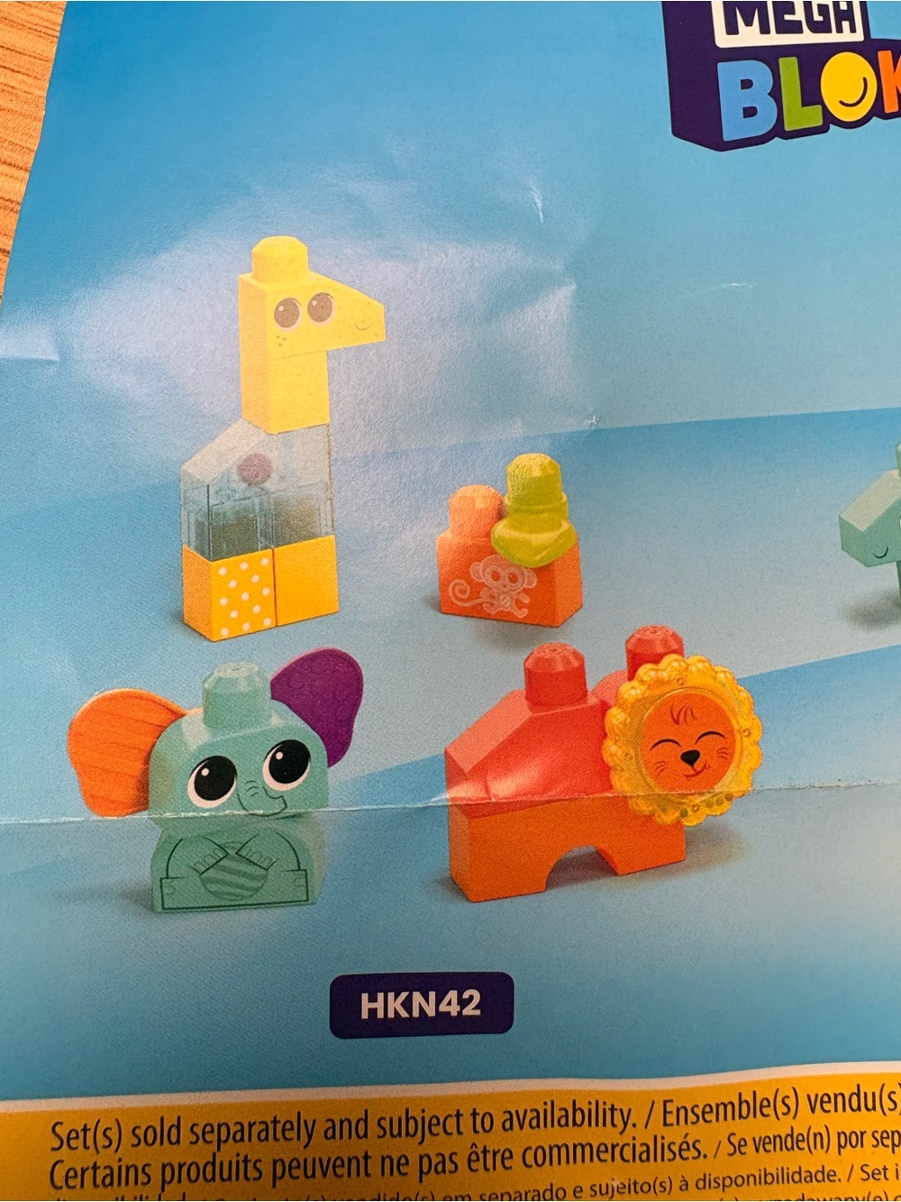 Mega blocks Animal Building Block Set - Orange, Yellow, Teal, Purple